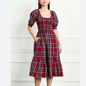 Hill House The Louisa Nap Dress in Red Tartan